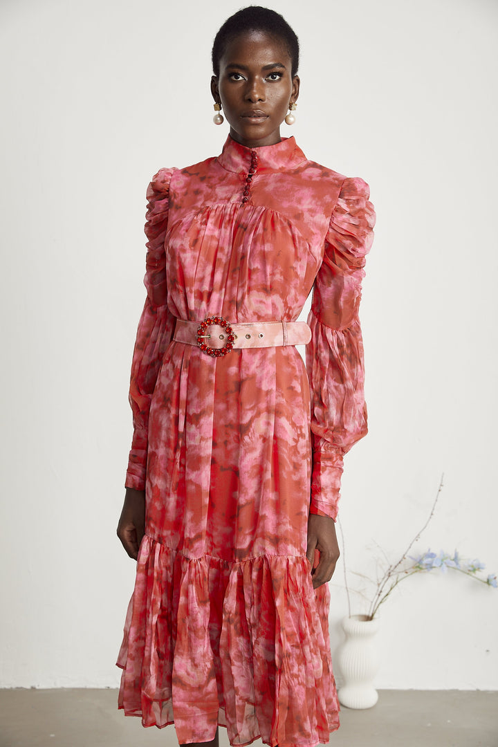 Levoire | Robe Midi Plissée Ornée De Papillon