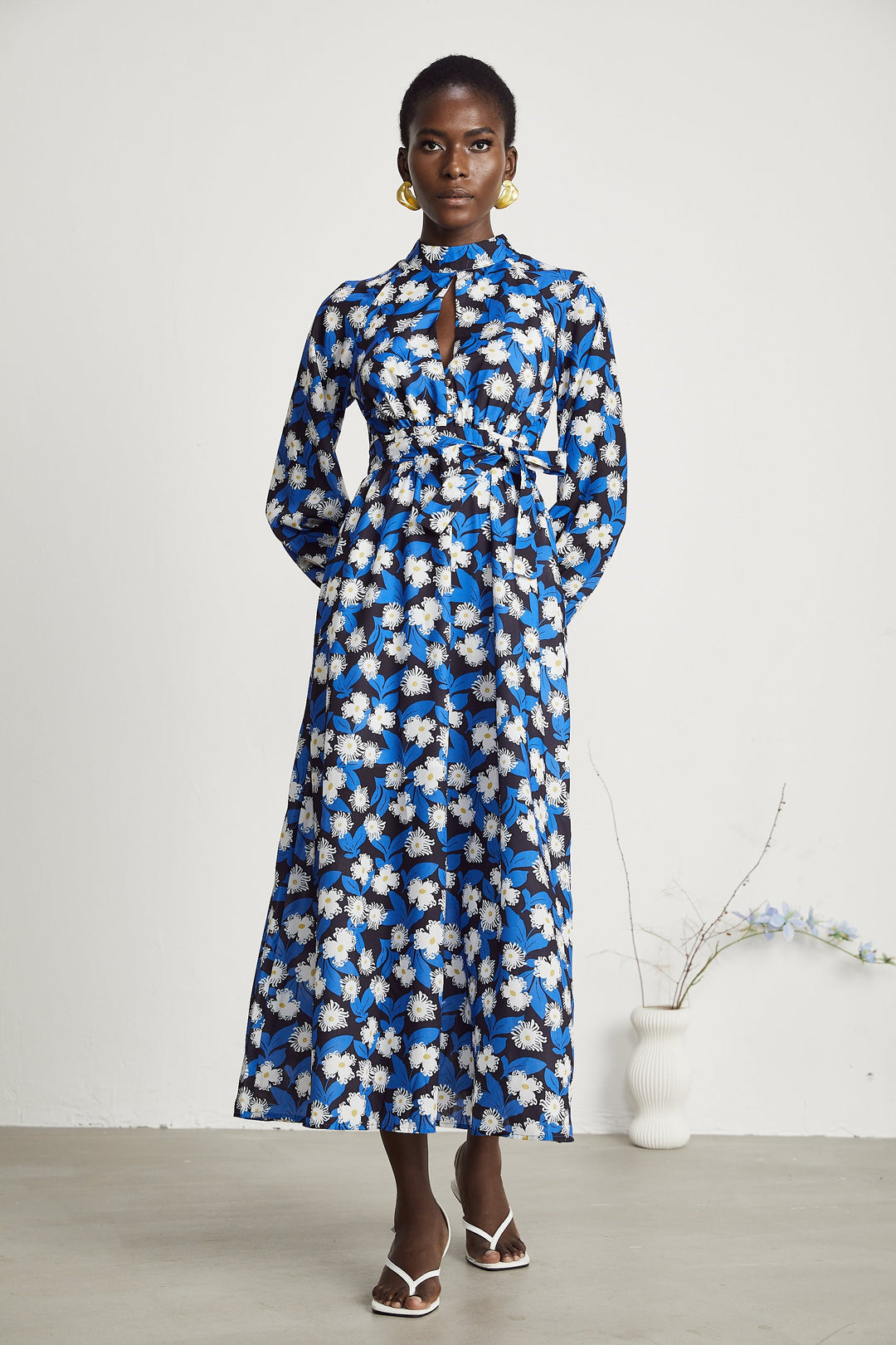 Levoire | Robe Midi Découpée Imprimé Floral
