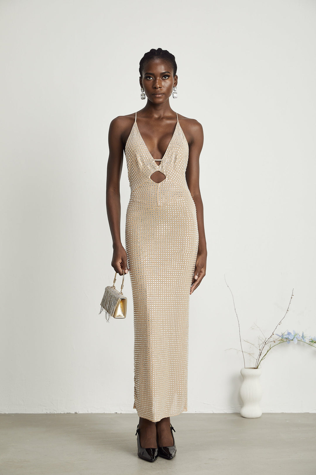 Levoire | Robe Midi Découpée Décorée