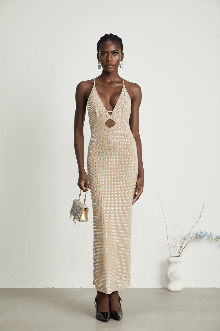 Levoire | Robe Midi Découpée Décorée