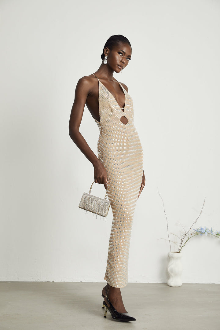 Levoire | Robe Midi Découpée Décorée