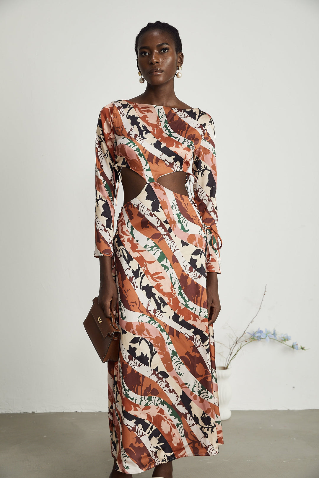 Levoire | Motif Imprimé Découpé Midi Robe