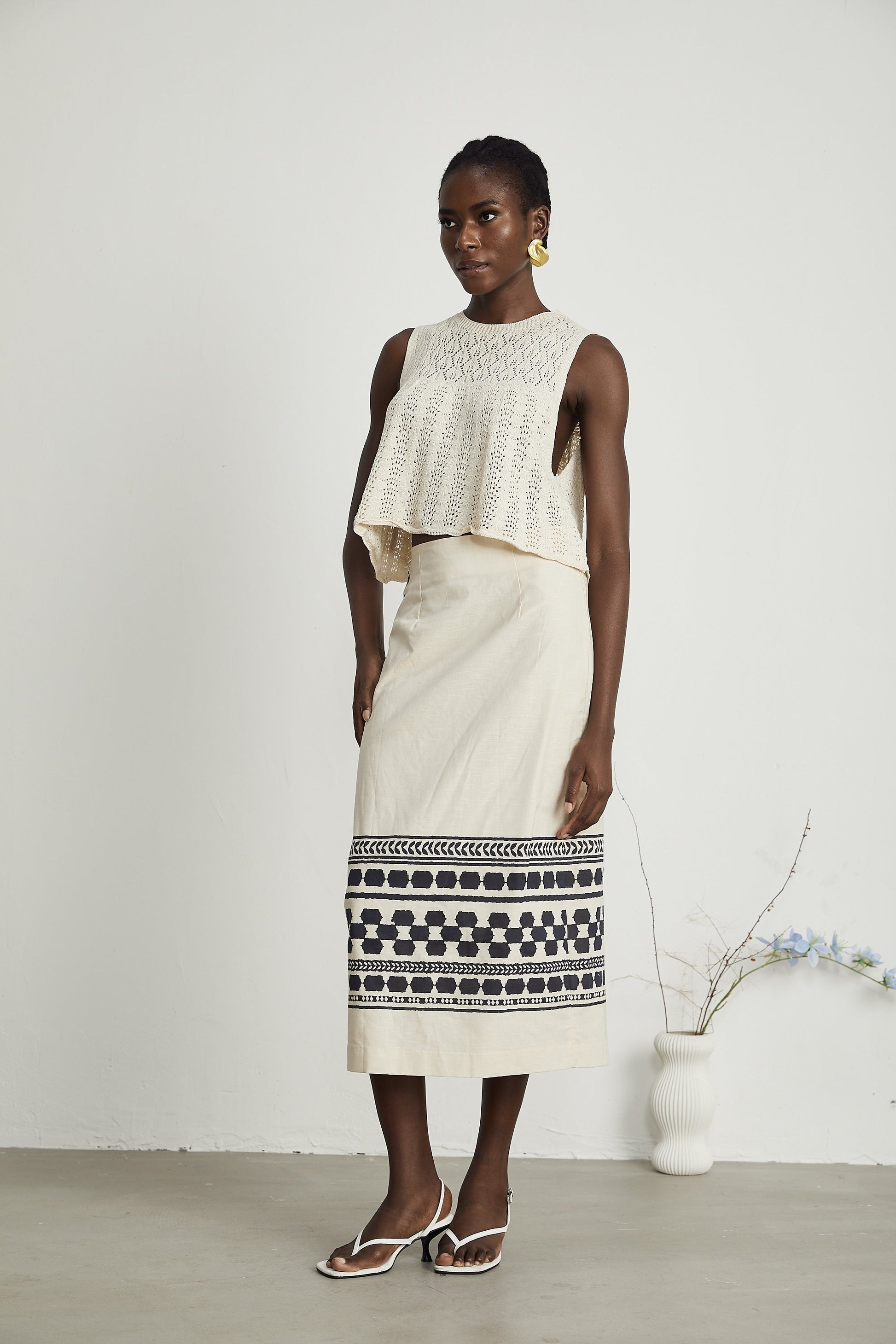 Levoire | Jupe Midi Imprimée