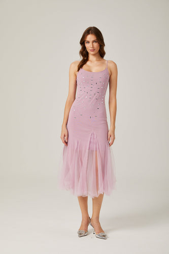 Levoire | Lila Décoré Robe Midi En Maille