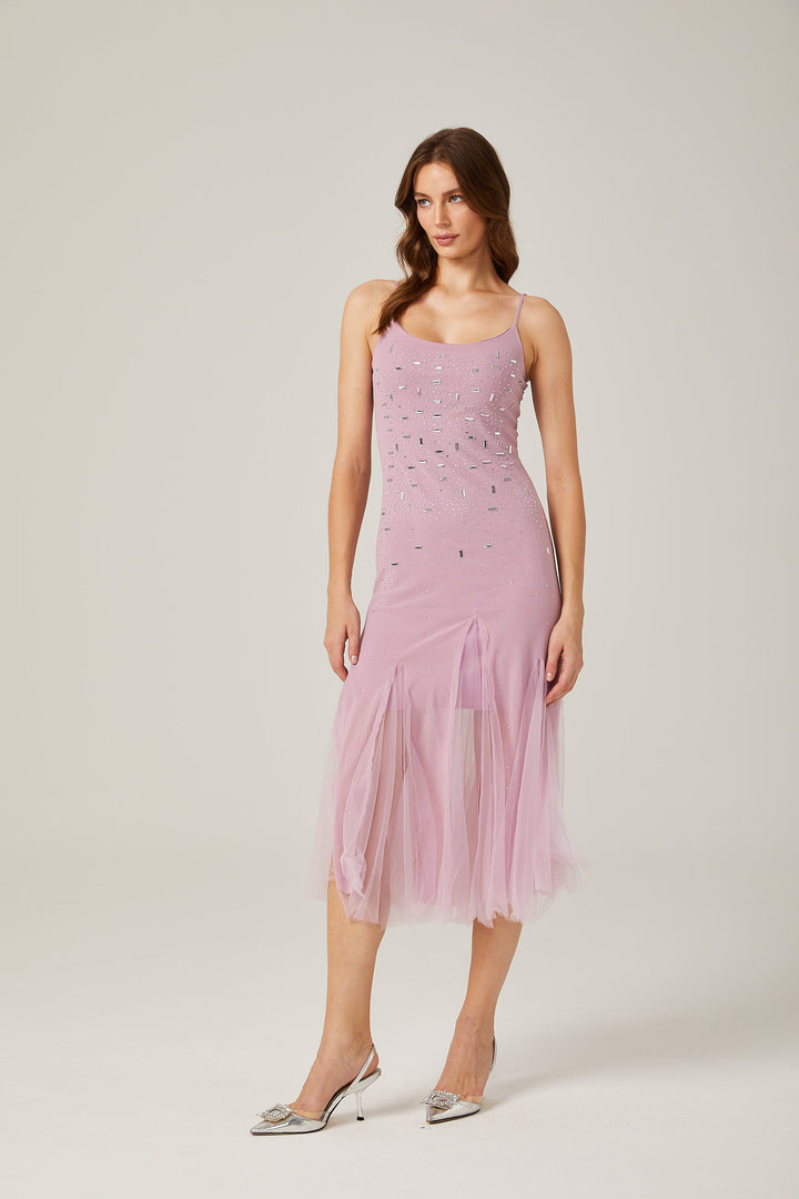 Levoire | Lila Décoré Robe Midi En Maille