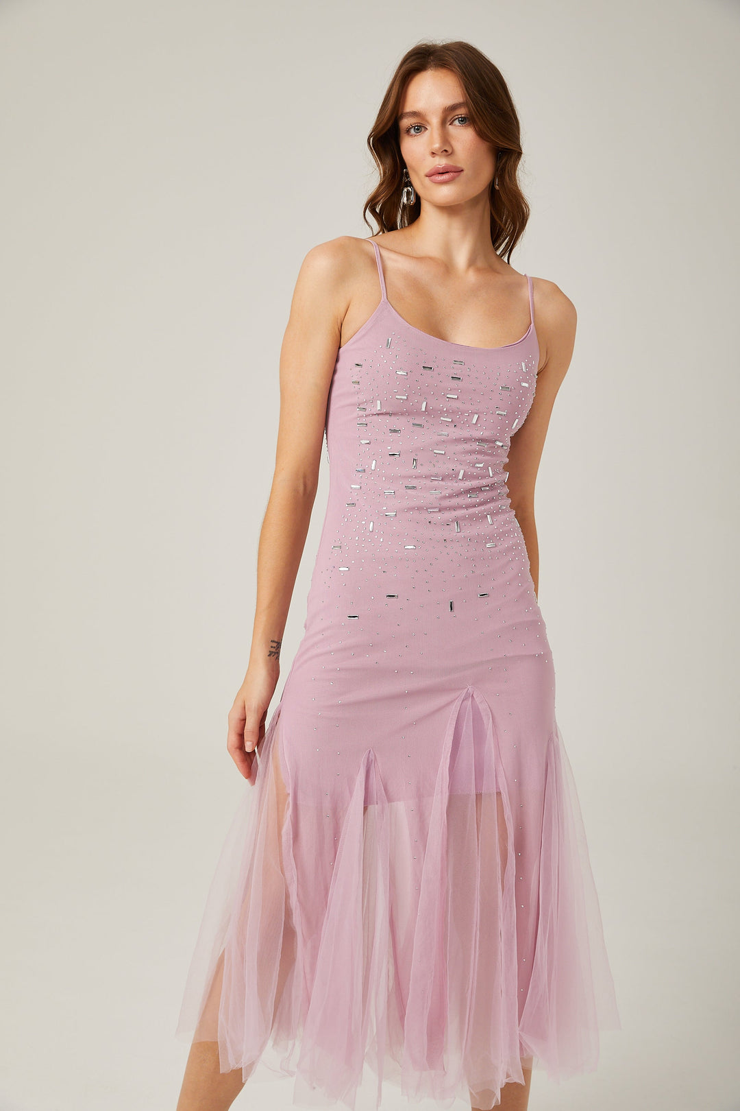 Levoire | Lila Décoré Robe Midi En Maille