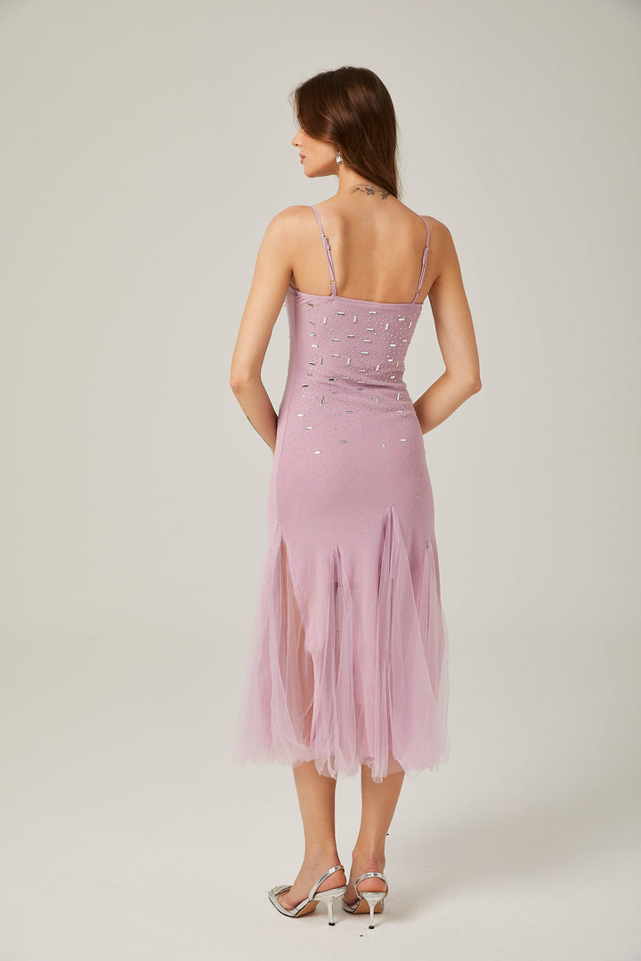 Levoire | Lila Décoré Robe Midi En Maille