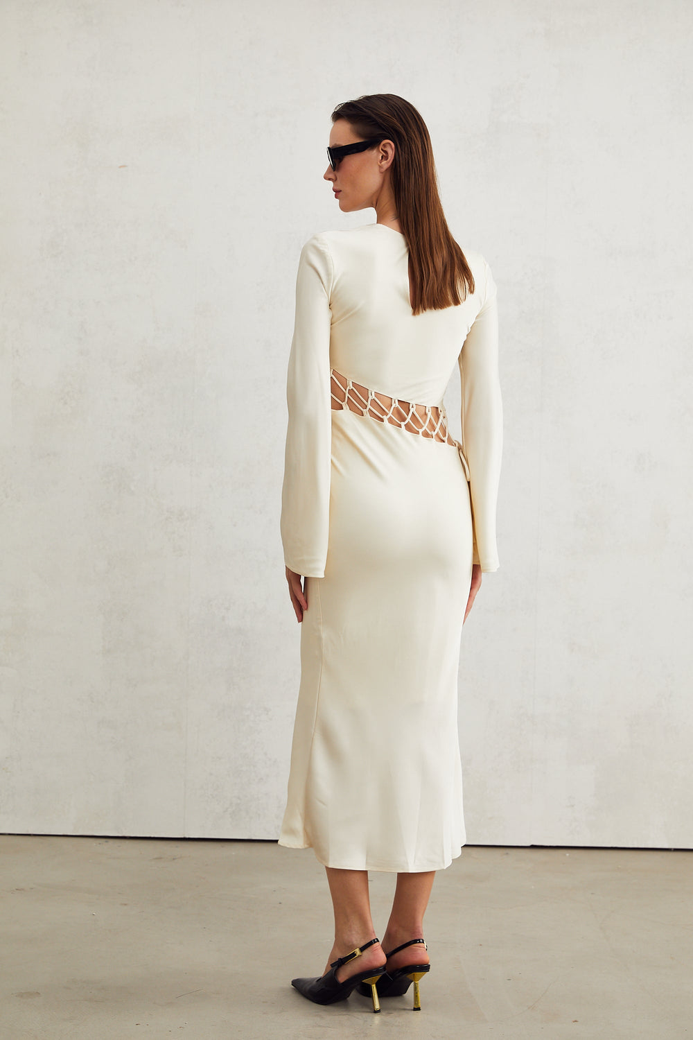 Levoire | Robe Midi Découpée Tissée