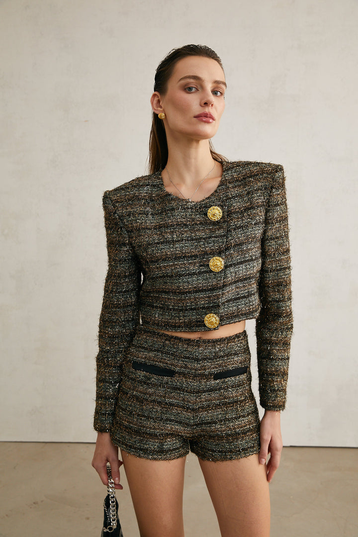 Levoire | Éloïse Fil Métallique Veste Crop