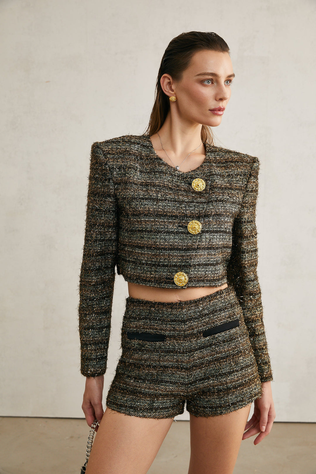 Levoire | Éloïse Fil Métallique Veste Crop