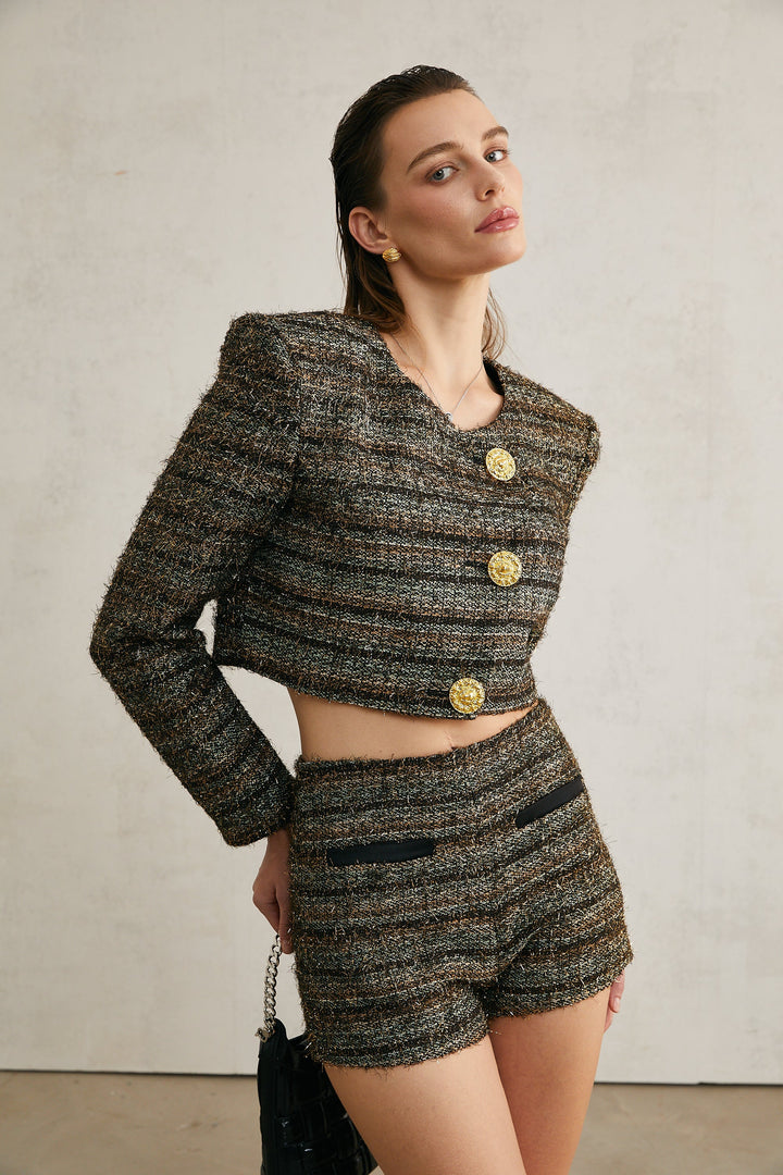 Levoire | Shorts En Fil Métallique Tweed