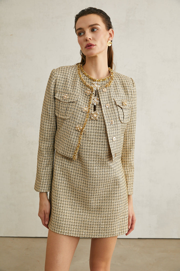Levoire | Veste En Tweed Décorée De Paillettes