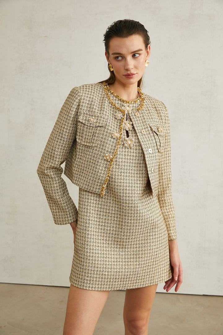 Levoire | Veste En Tweed Décorée De Paillettes