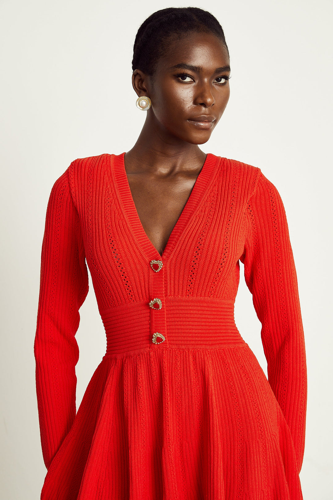Levoire | Robe Mini À Col V Rouge
