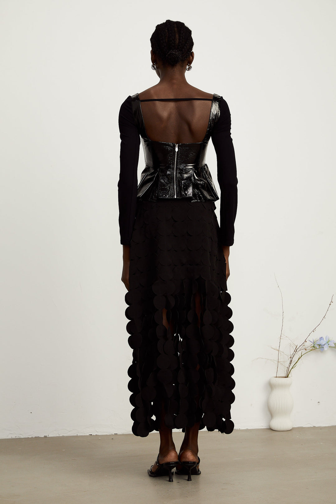 Levoire | Top En Cuir Synthétique À Panneaux Peplum
