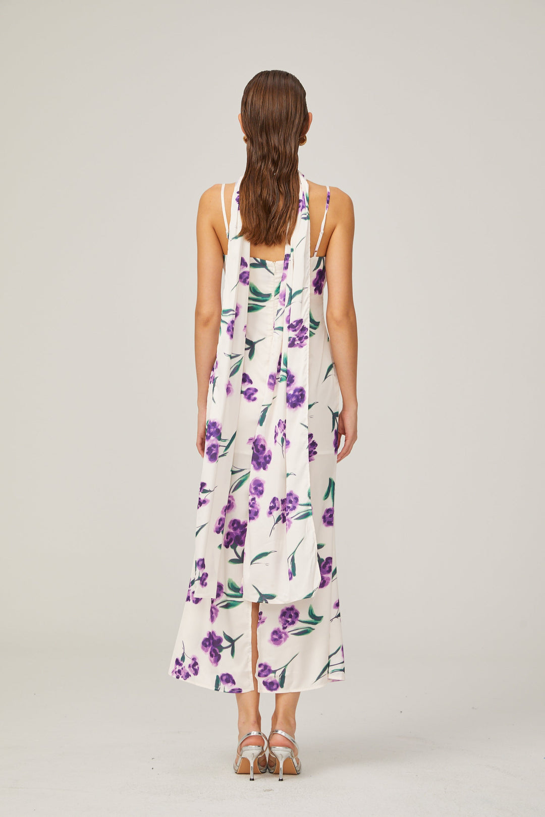 Levoire | Foulard Fleuri Design Midi Robe