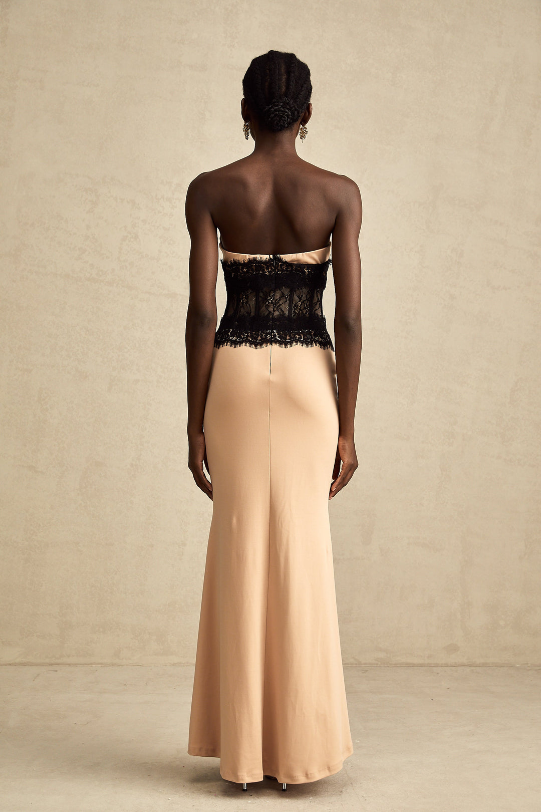 Levoire | Panneau En Dentelle Robe Maxi Sans Épaules Corset