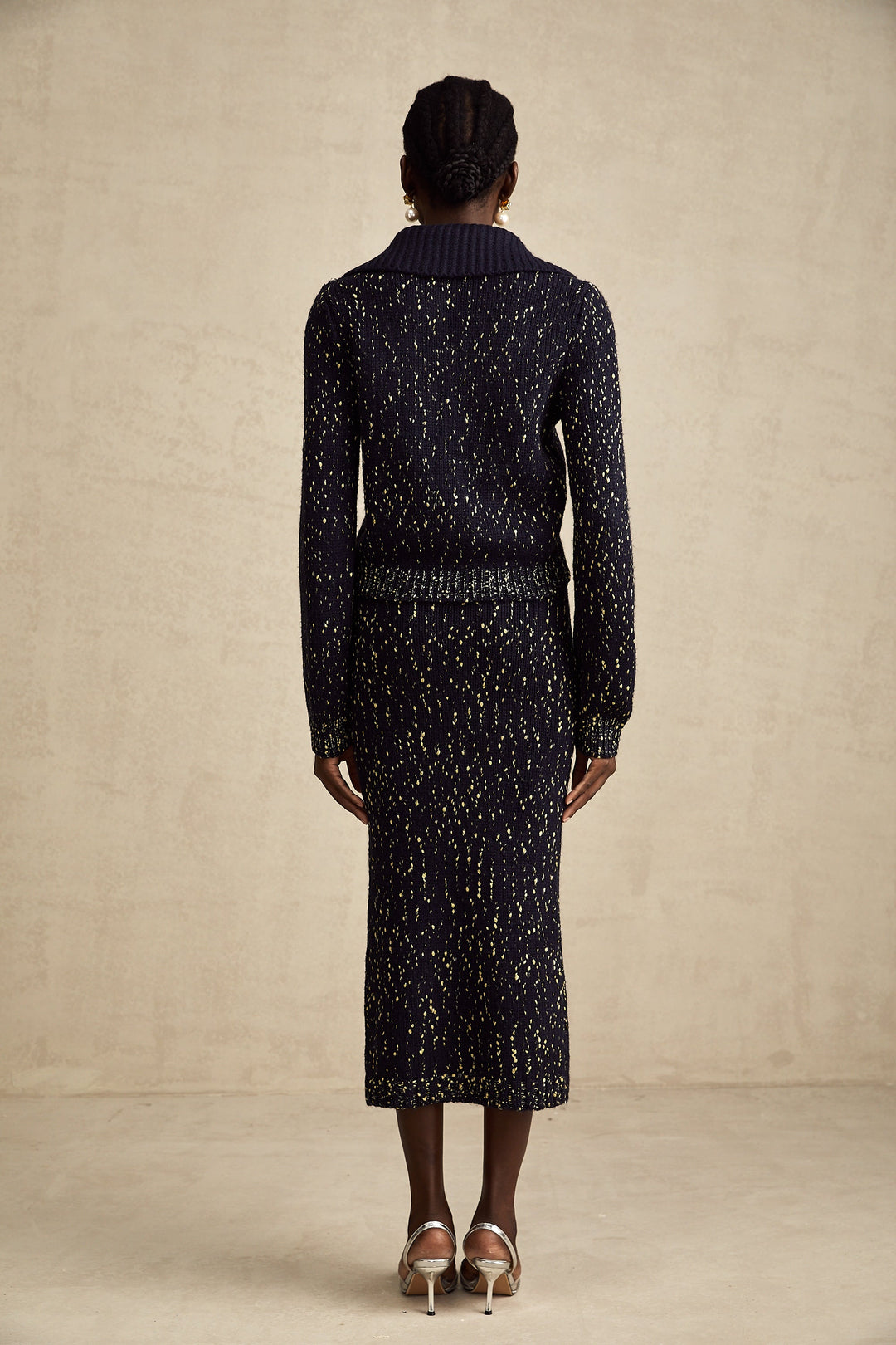 Levoire | Marine Gilet Au Crochet & Jupe Ensemble Assorti