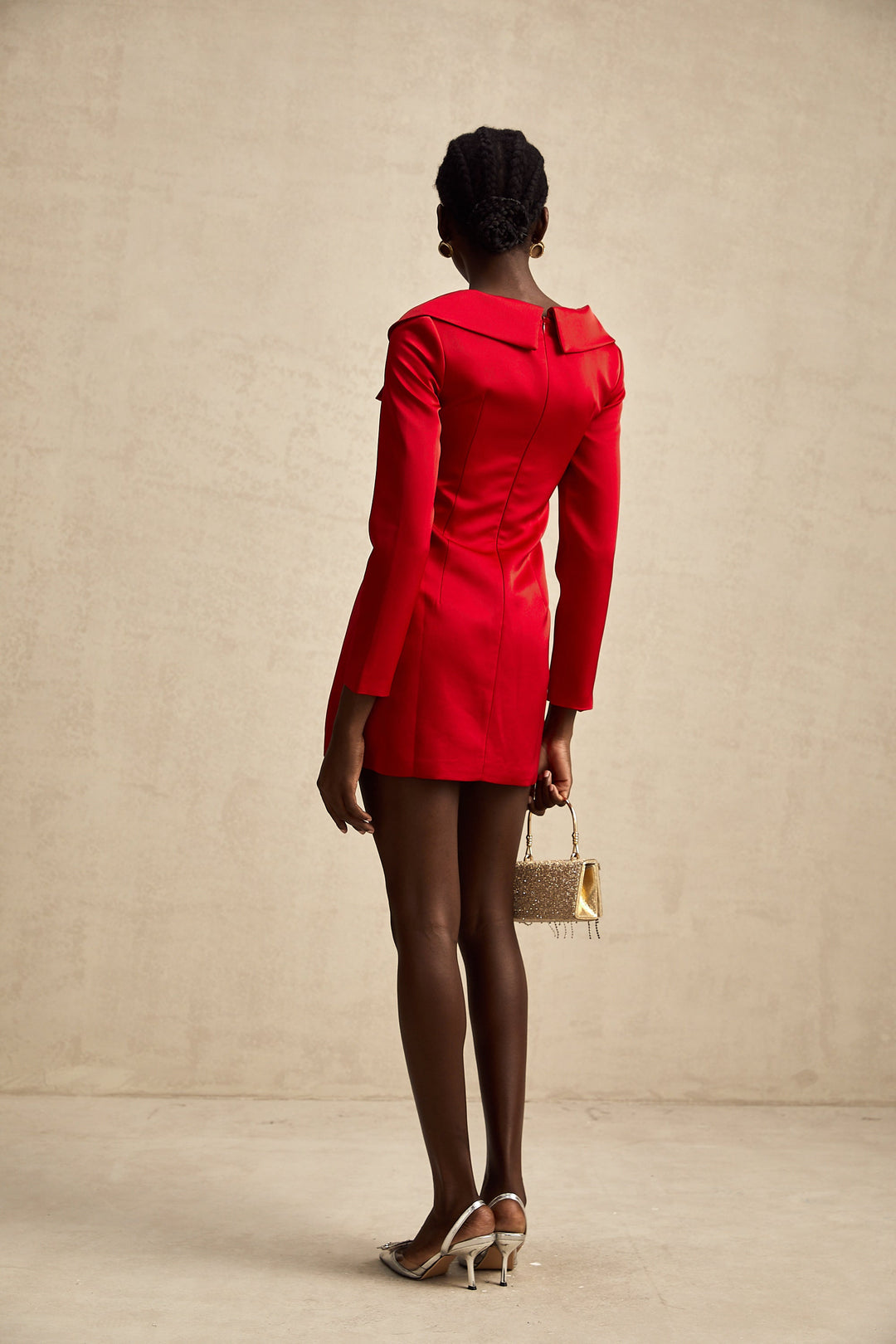 Levoire | Robe Mini Satin Style Croix Rouge