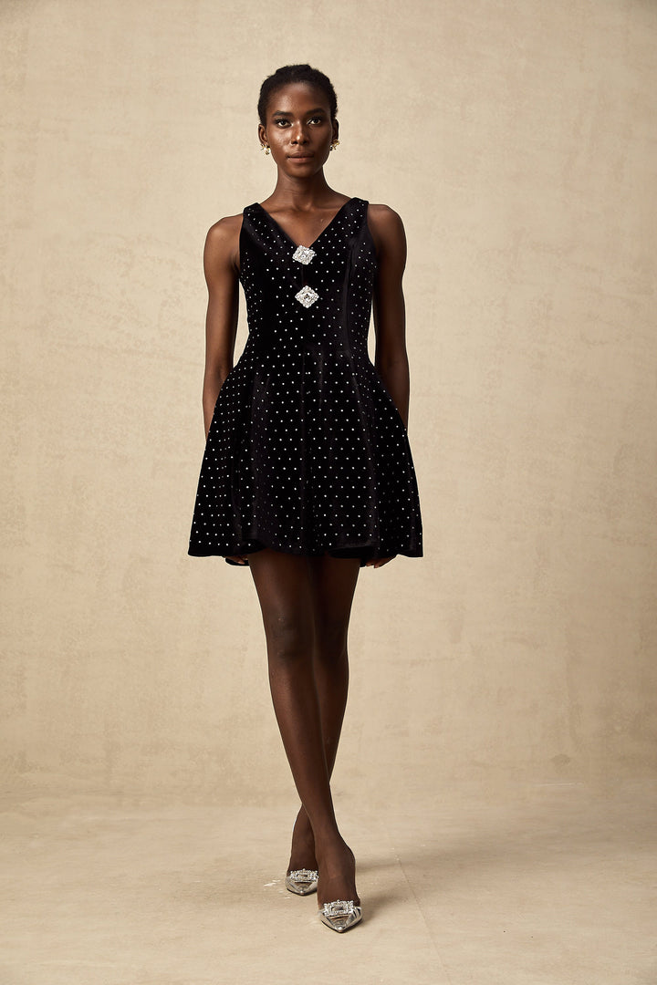 Levoire | Robe Mini À Pois Avec Cristaux