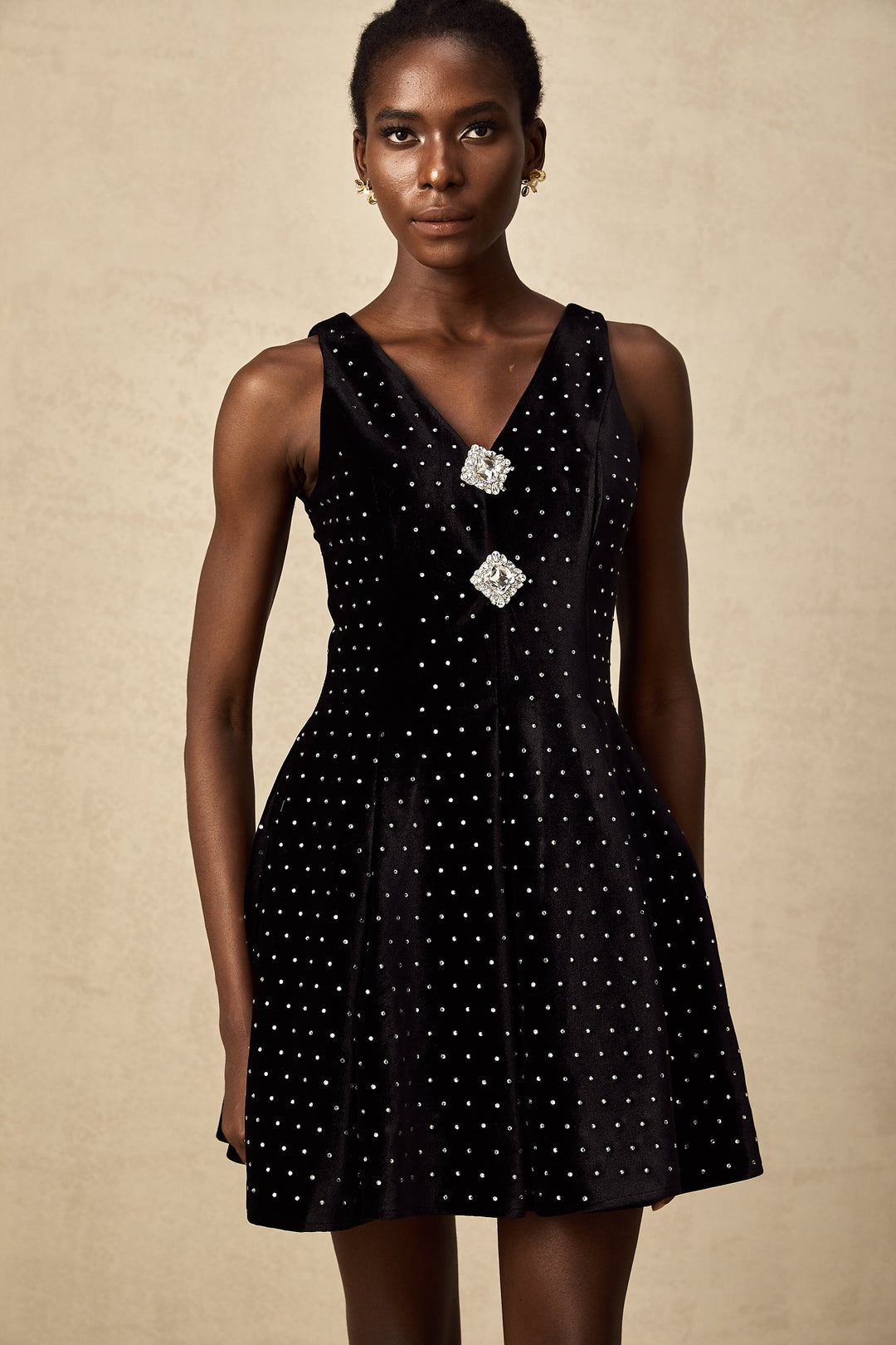 Levoire | Robe Mini À Pois Avec Cristaux