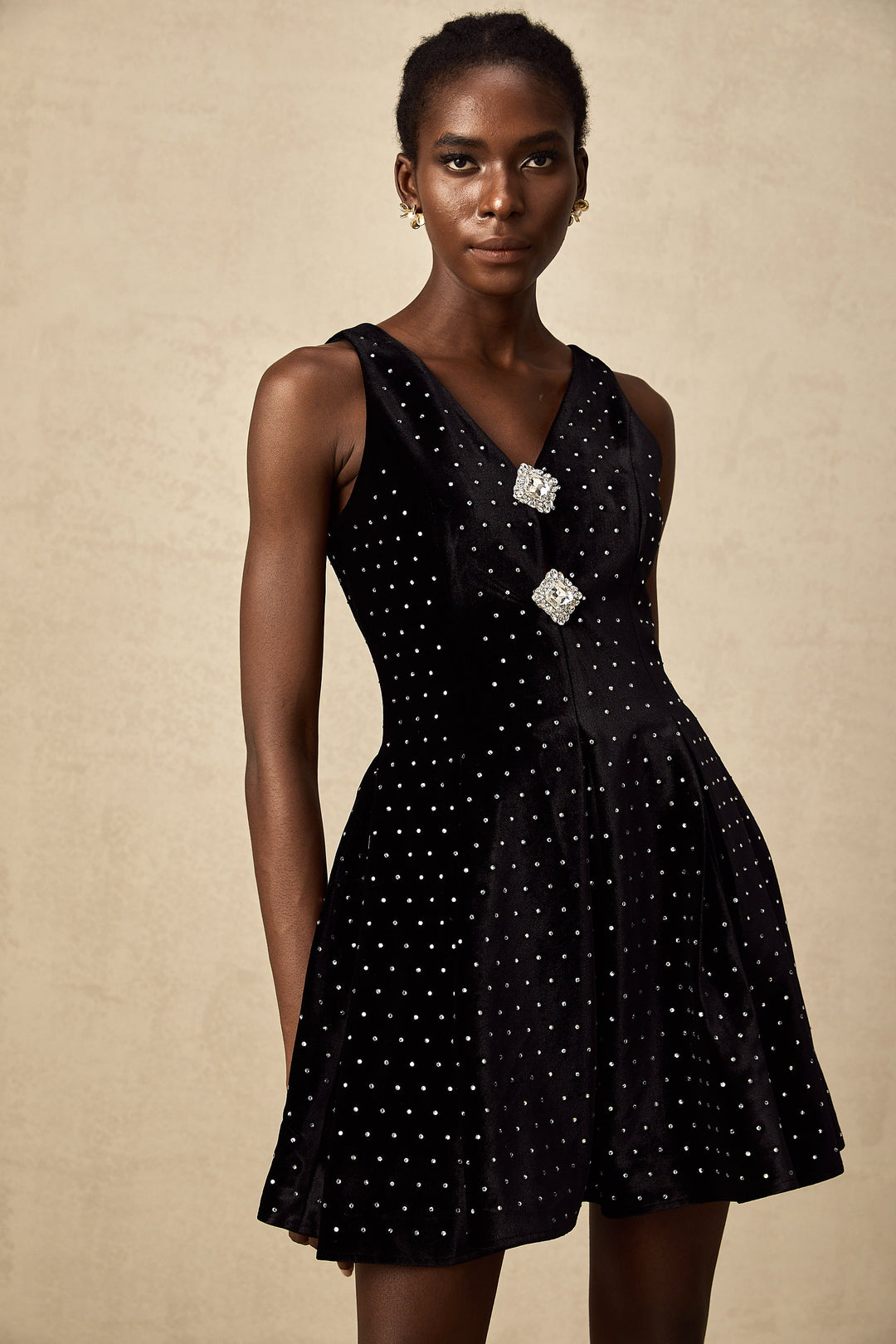 Levoire | Robe Mini À Pois Avec Cristaux