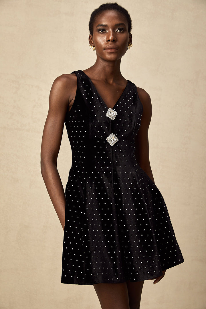 Levoire | Robe Mini À Pois Avec Cristaux