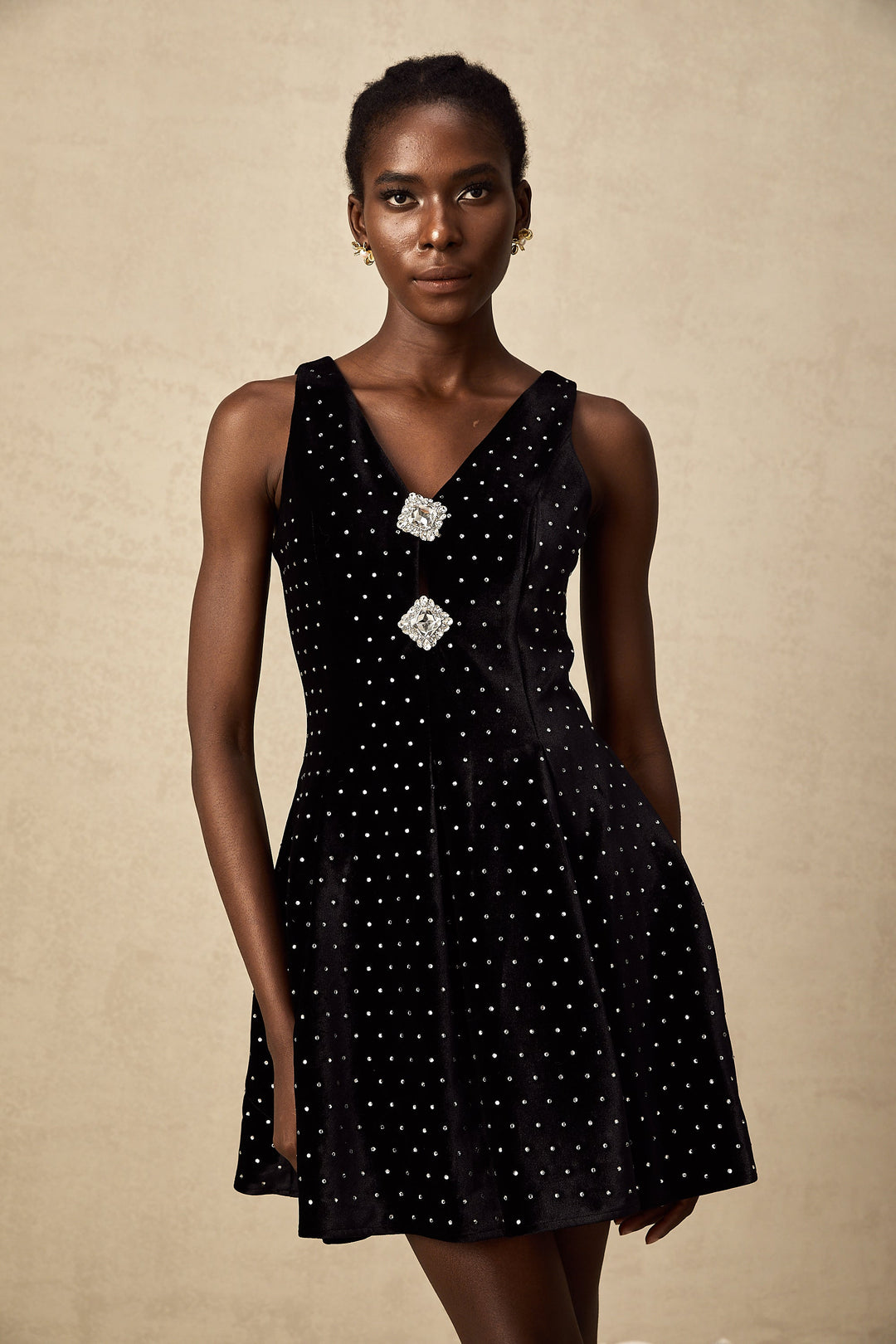 Levoire | Robe Mini À Pois Avec Cristaux
