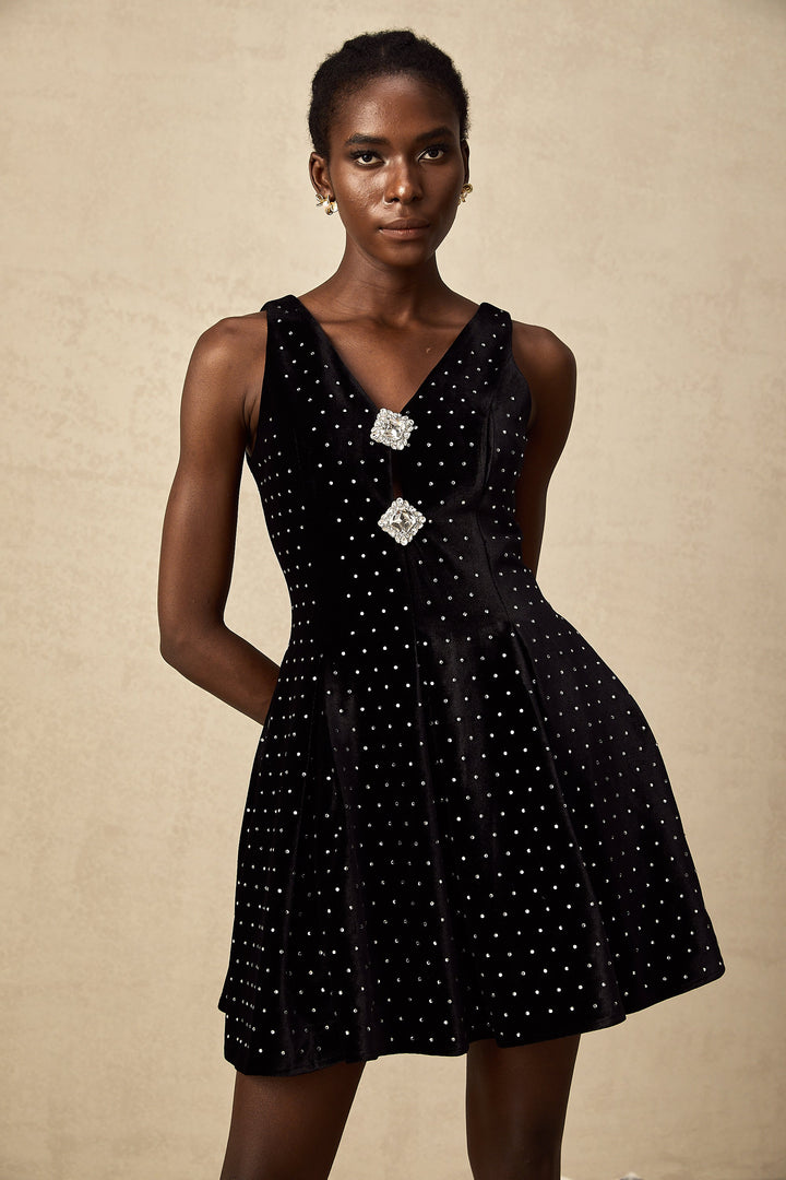 Levoire | Robe Mini À Pois Avec Cristaux