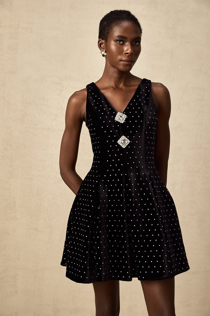 Levoire | Robe Mini À Pois Avec Cristaux