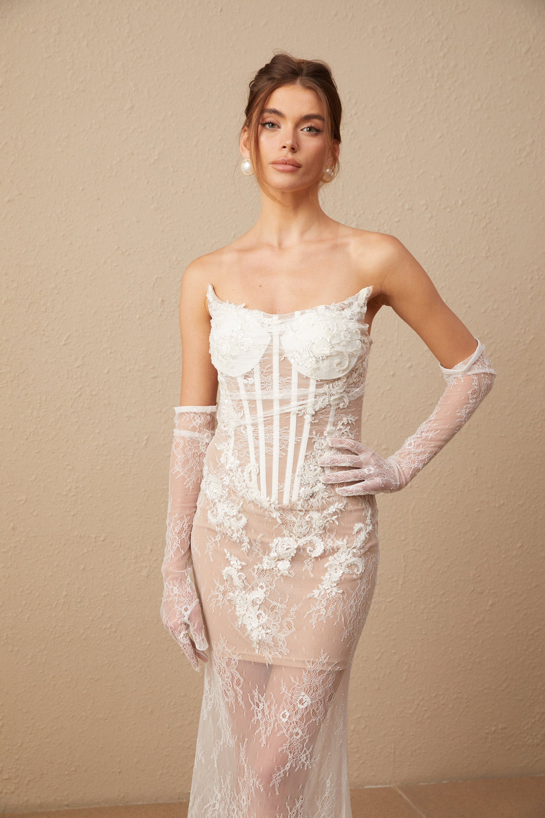 Levoire | Robe Maxi En Tulle Brodée De Fleurs