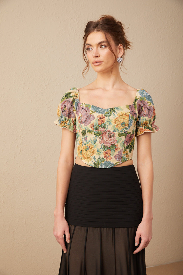 Levoire | Haut Cintré En Jacquard À Imprimé Floral