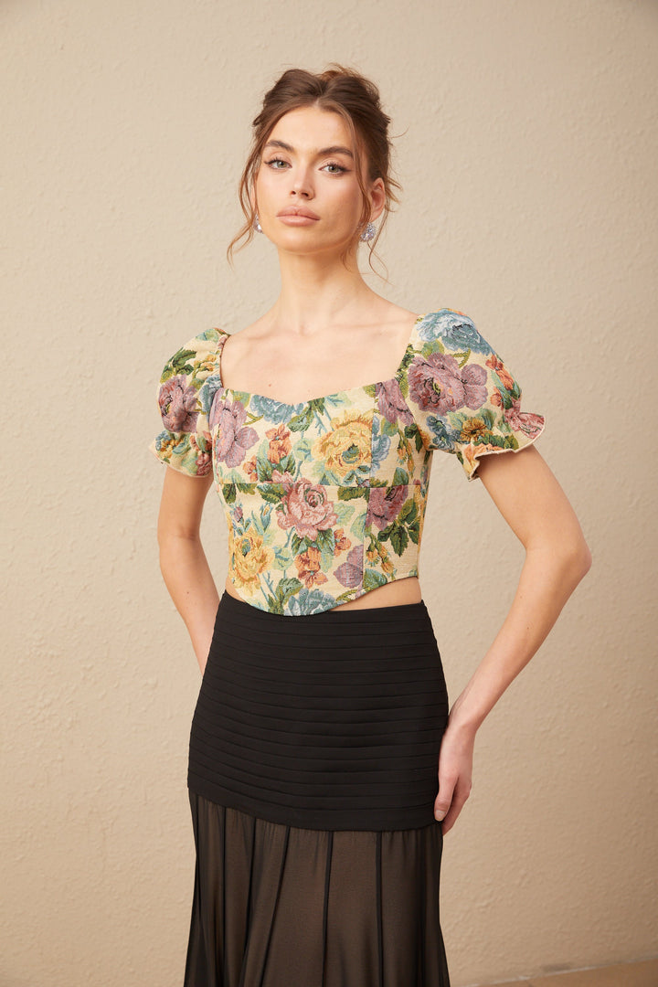 Levoire | Haut Cintré En Jacquard À Imprimé Floral