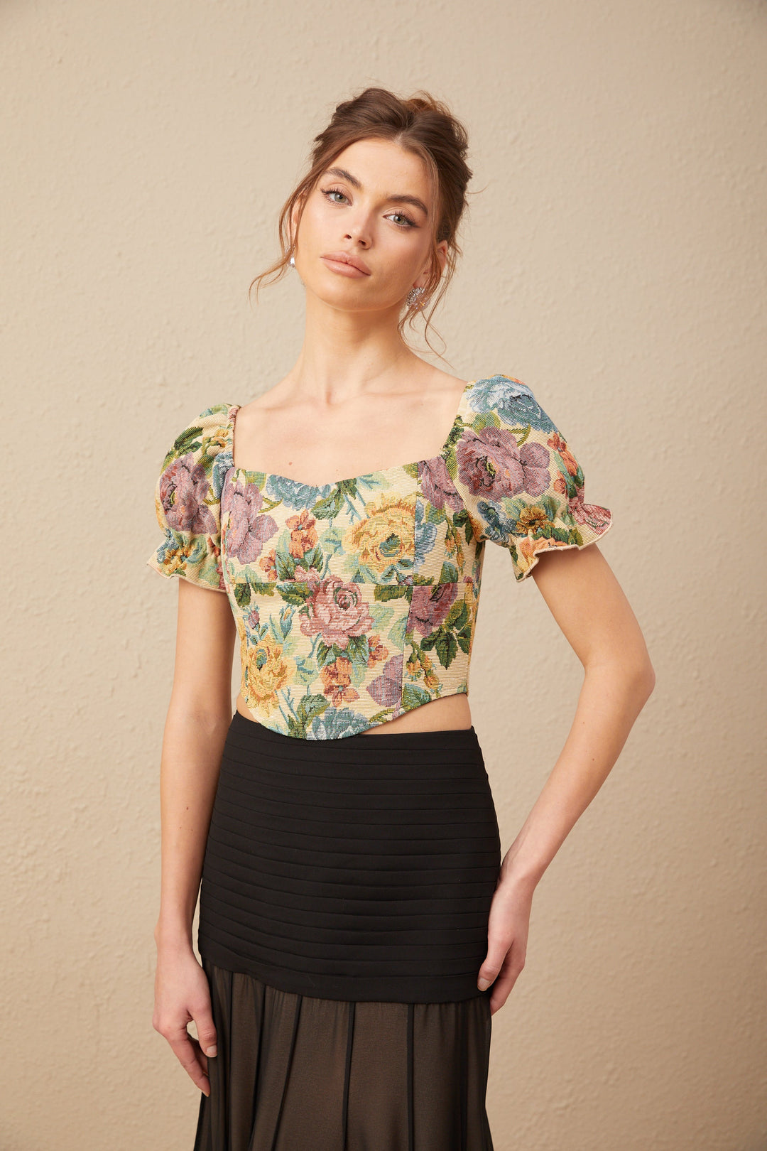 Levoire | Haut Cintré En Jacquard À Imprimé Floral