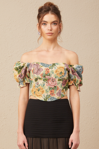 Levoire | Haut Cintré En Jacquard À Imprimé Floral