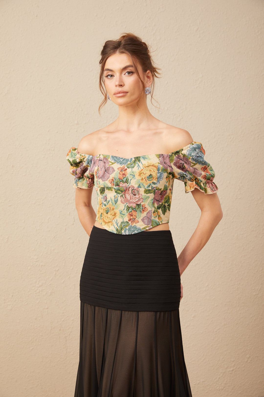 Levoire | Haut Cintré En Jacquard À Imprimé Floral