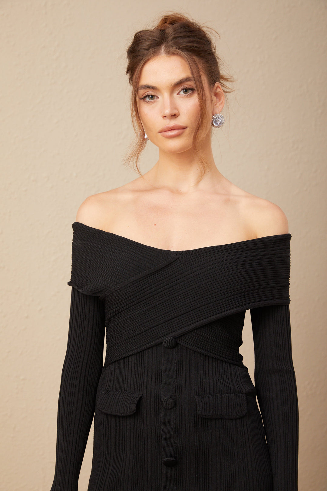Levoire | Mini Robe En Rib À Épaules Dénudées