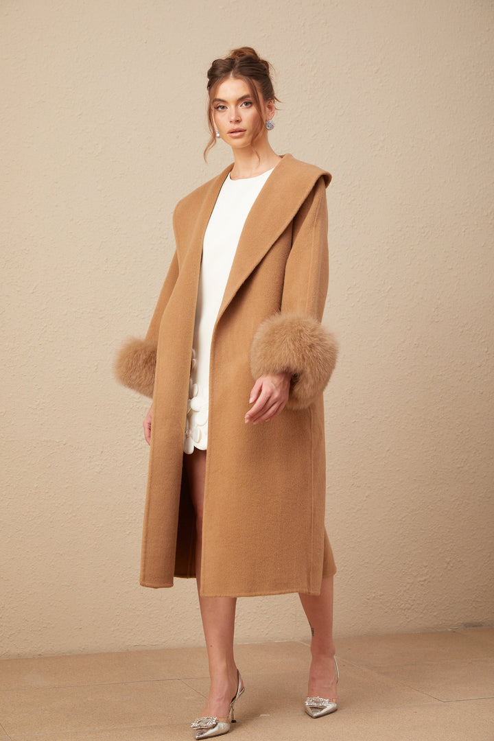 Levoire | Manteau En Laine Feutre Marron