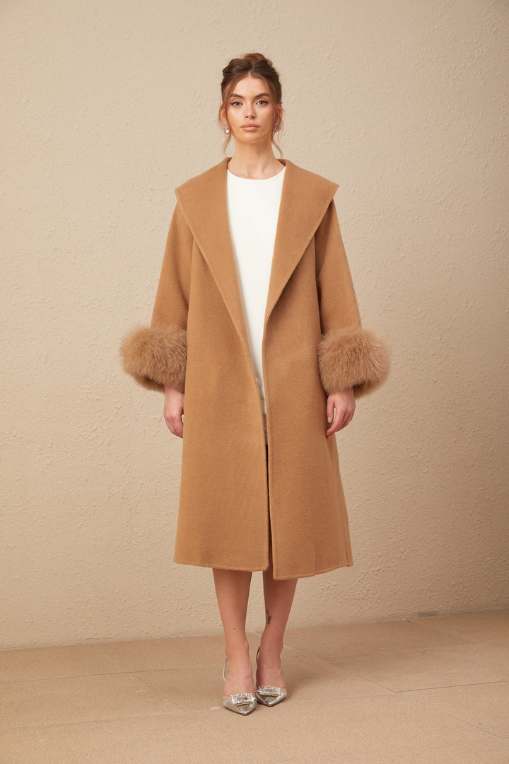 Levoire | Manteau En Laine Feutre Marron