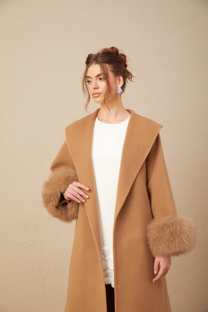 Levoire | Manteau En Laine Feutre Marron