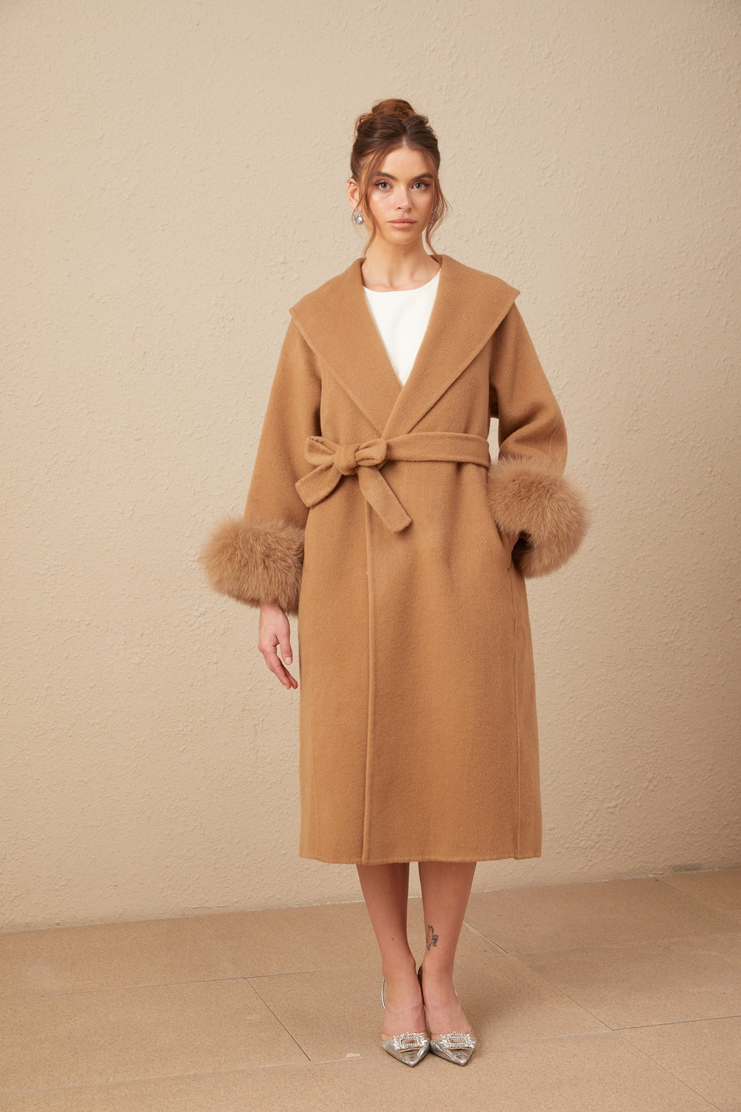 Levoire | Manteau En Laine Feutre Marron