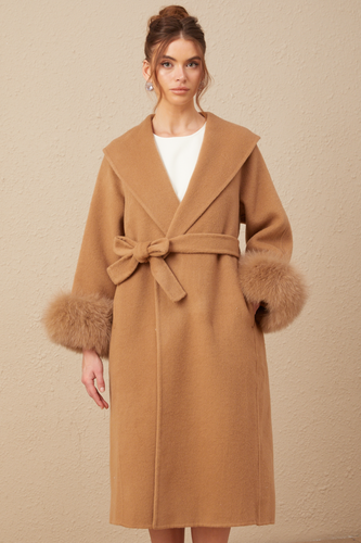 Levoire | Manteau En Laine Feutre Marron
