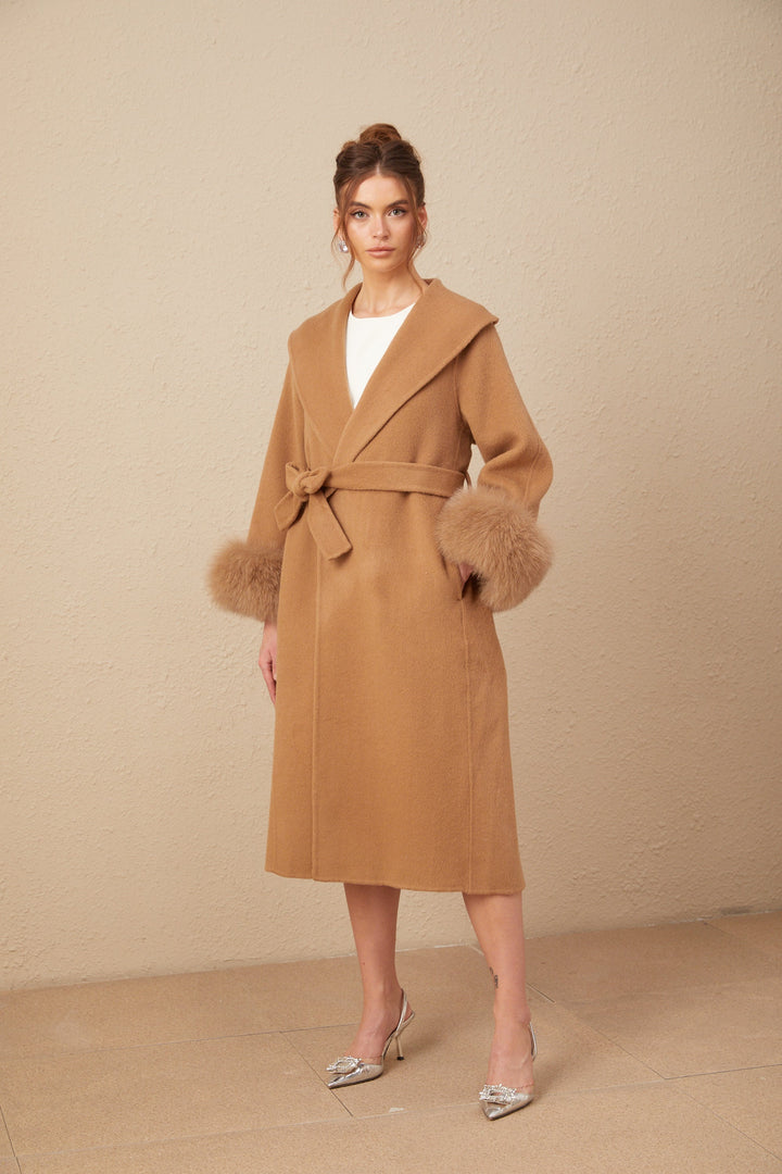 Levoire | Manteau En Laine Feutre Marron