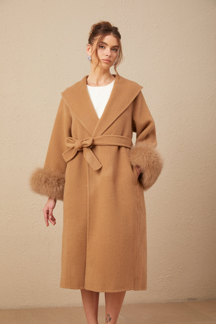 Levoire | Manteau En Laine Feutre Marron