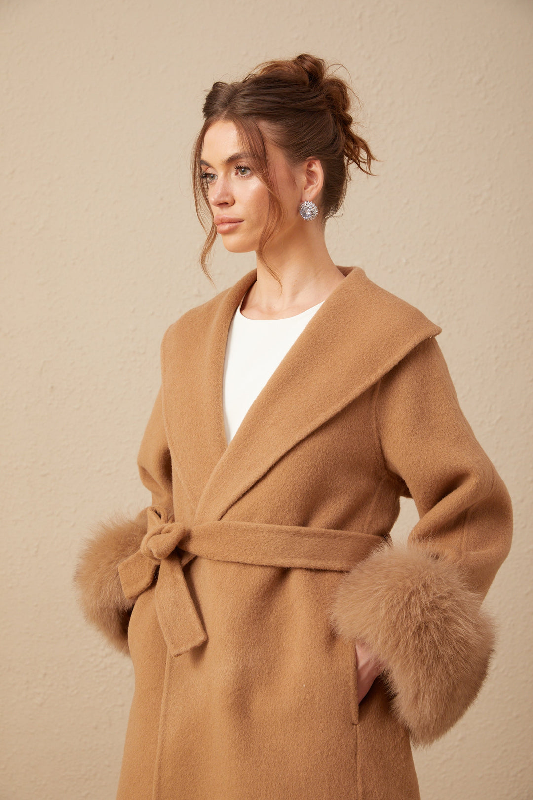 Levoire | Manteau En Laine Feutre Marron