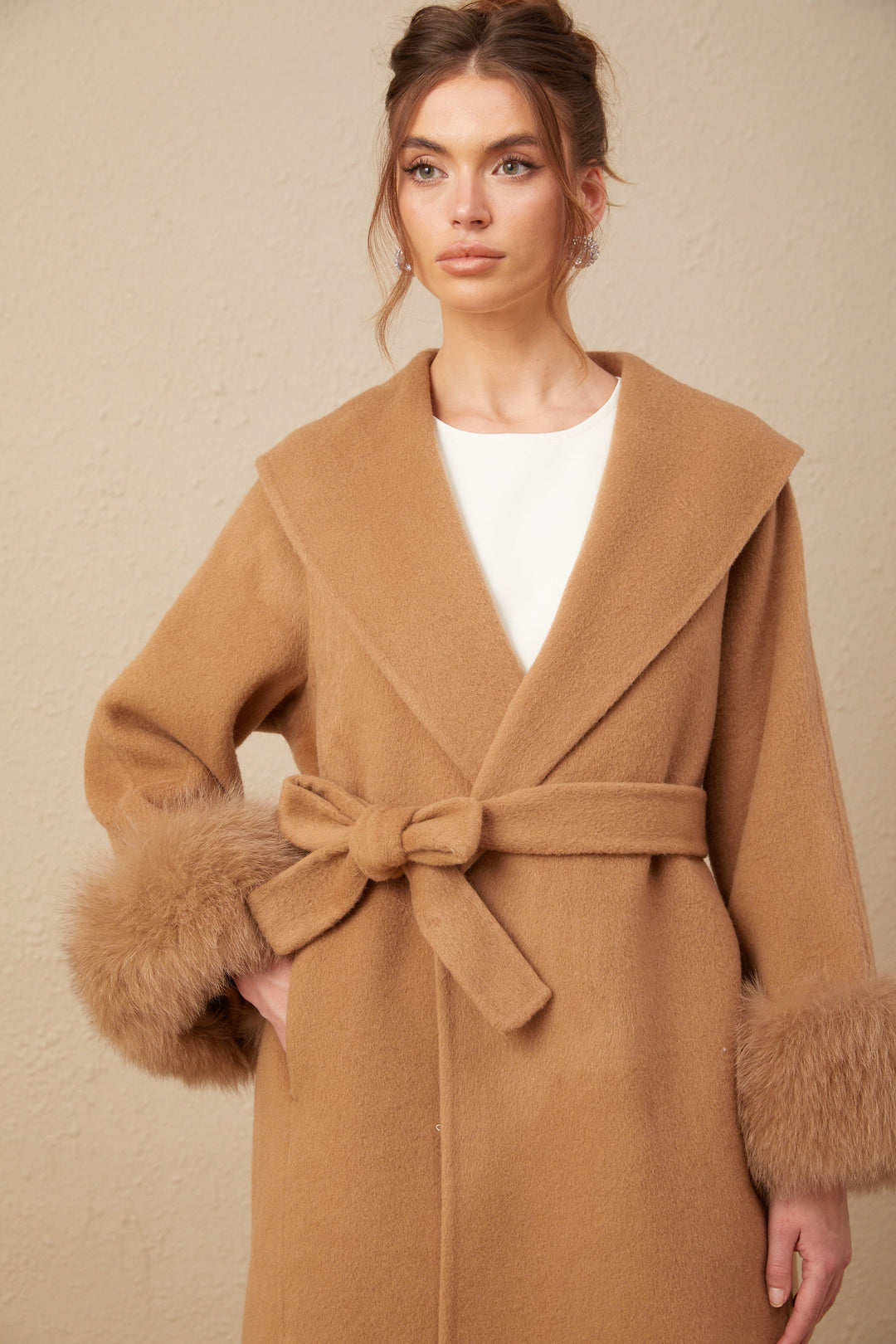 Levoire | Manteau En Laine Feutre Marron