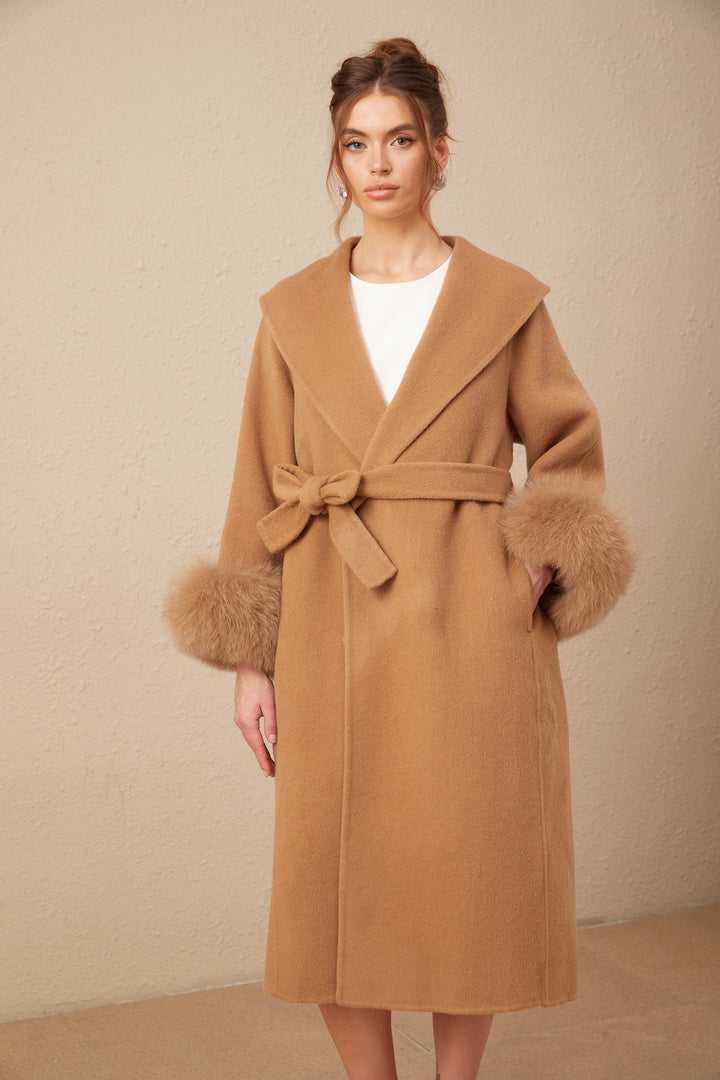 Levoire | Manteau En Laine Feutre Marron