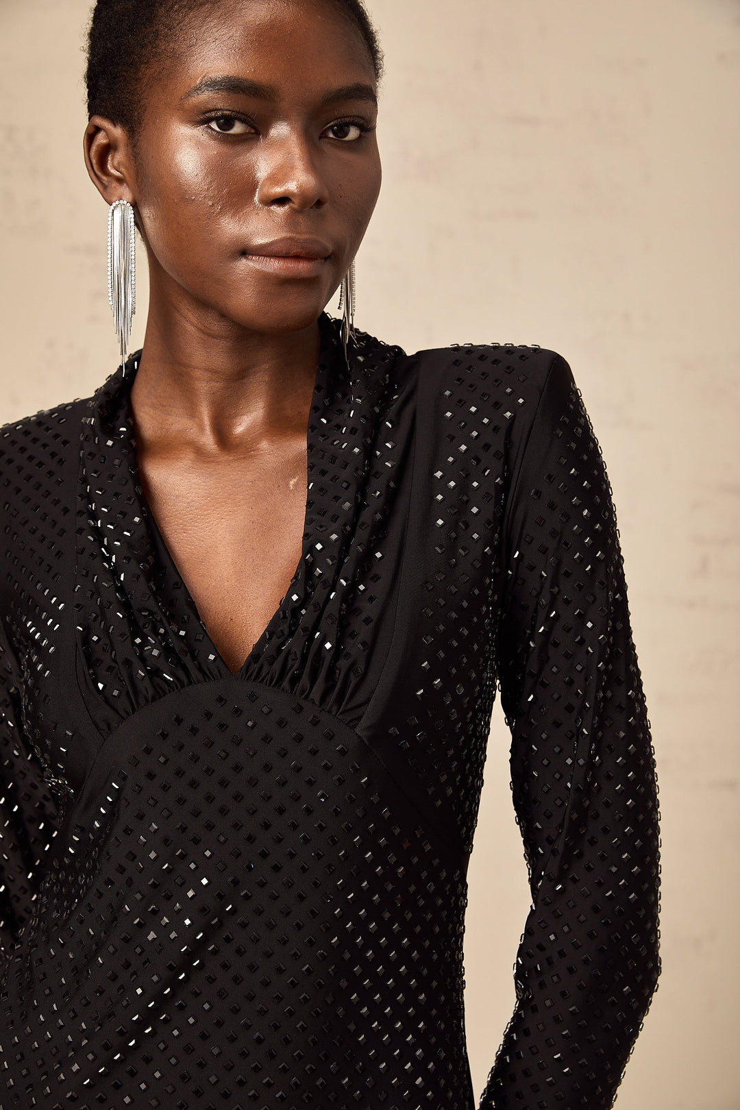Levoire | Robe Mini Tricotée À Décolleté V Profond Décoré