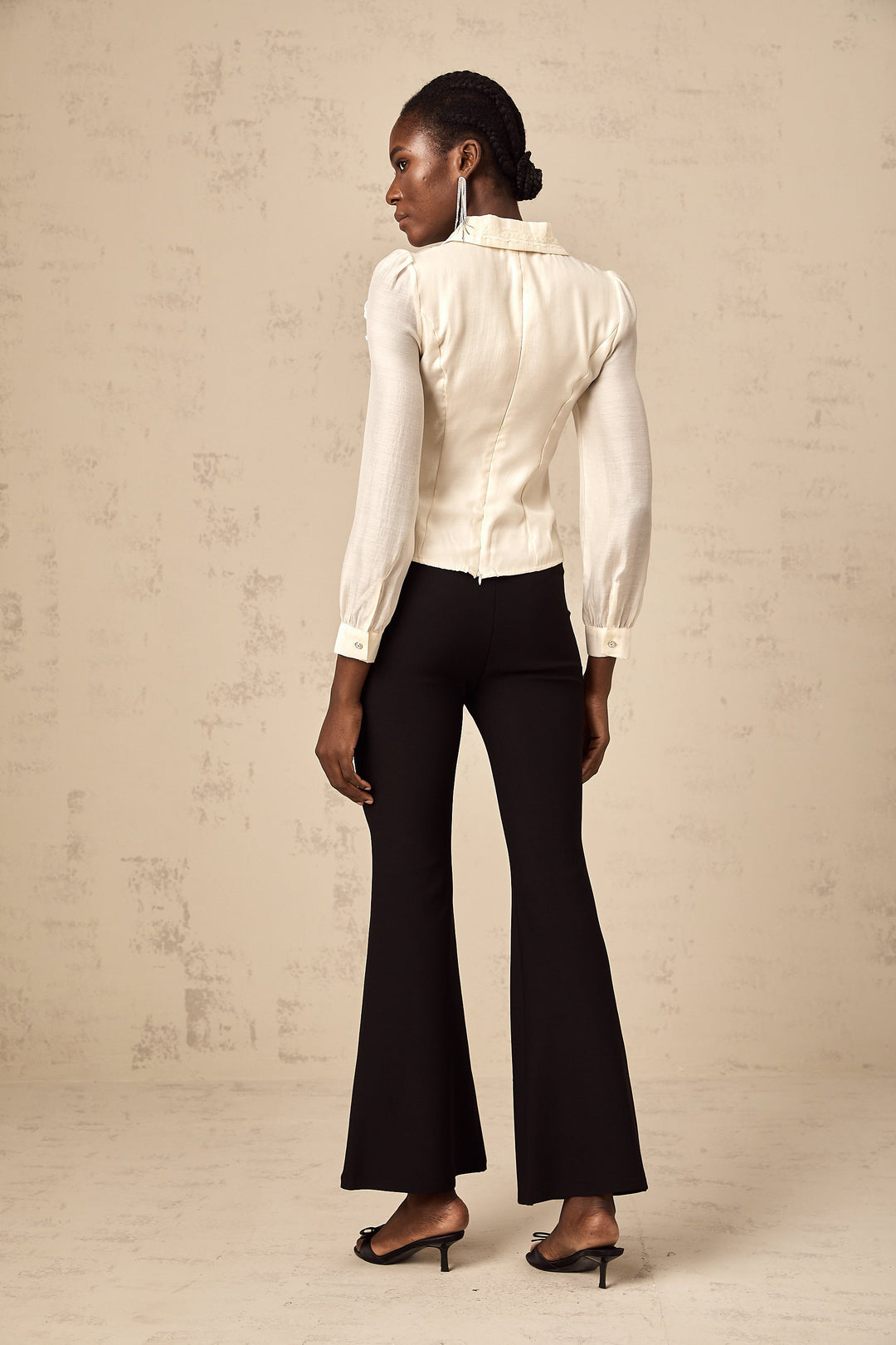 Levoire | Noeud Blanc Lié Shirt Avec Dentelle