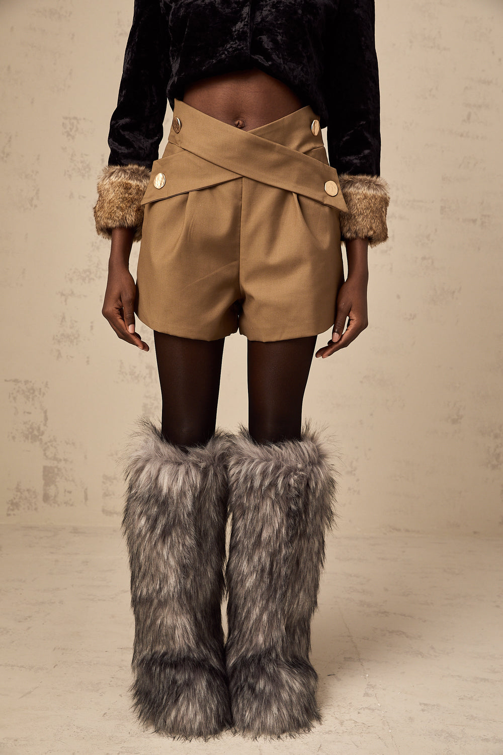Levoire | Shorts Design Croisé Khaki
